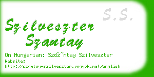 szilveszter szantay business card